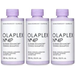 3x Olaplex No.4P Blonde Enhancer Toning Shampoo